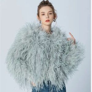 Ostrich feather coat